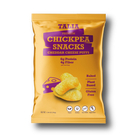 Talia Snacks | Chickpea Cheddar Cheese Puffs Vegan Gluten-Free | 1.94oz