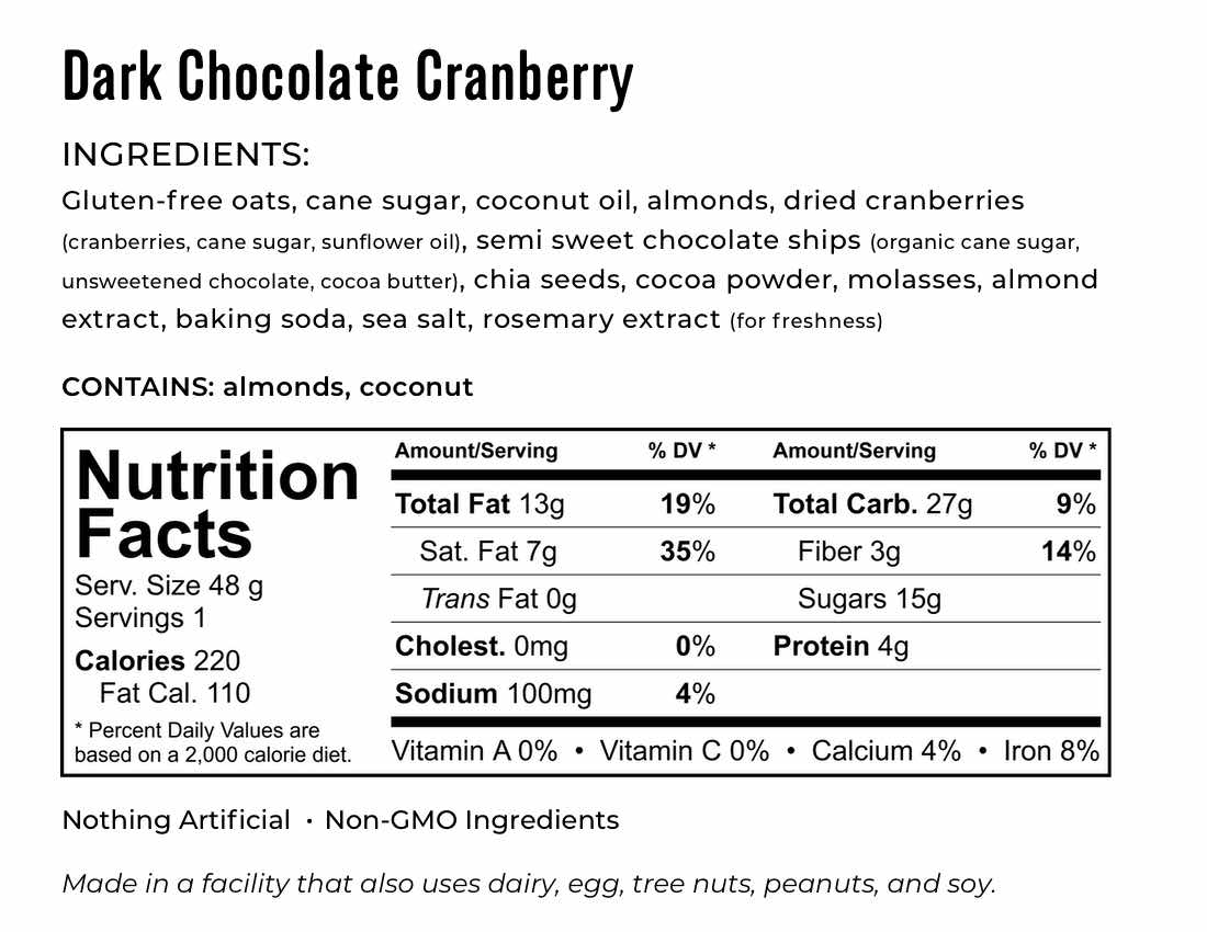 KAKOOKIES | Dark Chocolate Cranberry 1.69oz