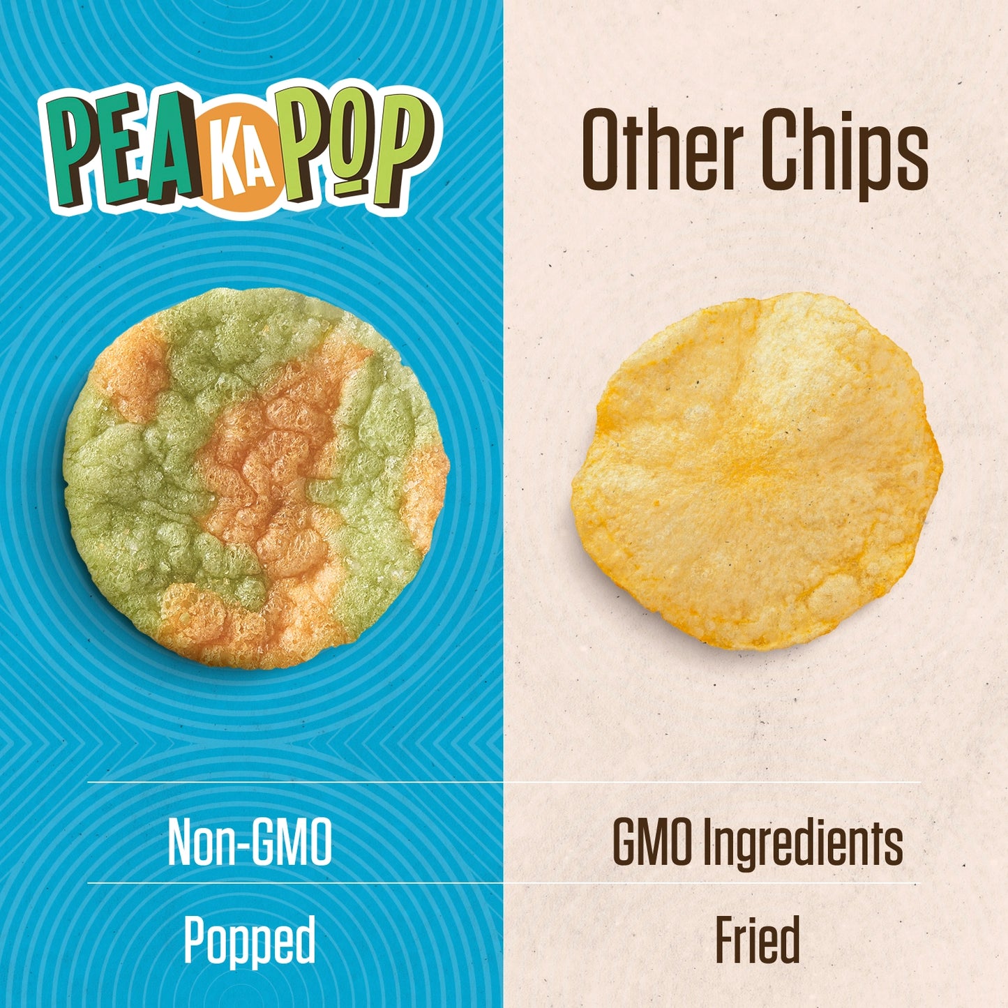 PeaKaPop | Veggie Crisps Chili Lime 1oz | Gluten-Free Vegan