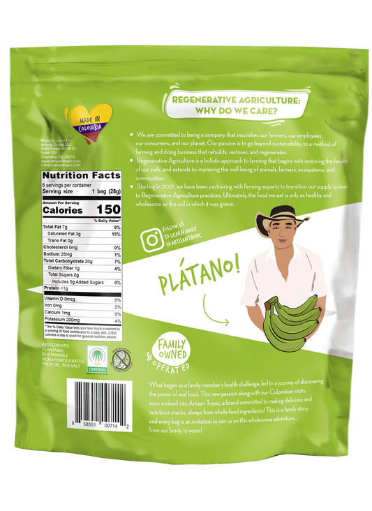 Artisan Tropic | Grain-Free Gluten-Free Paleo Plantain Sea Salt Strips (6 pack)