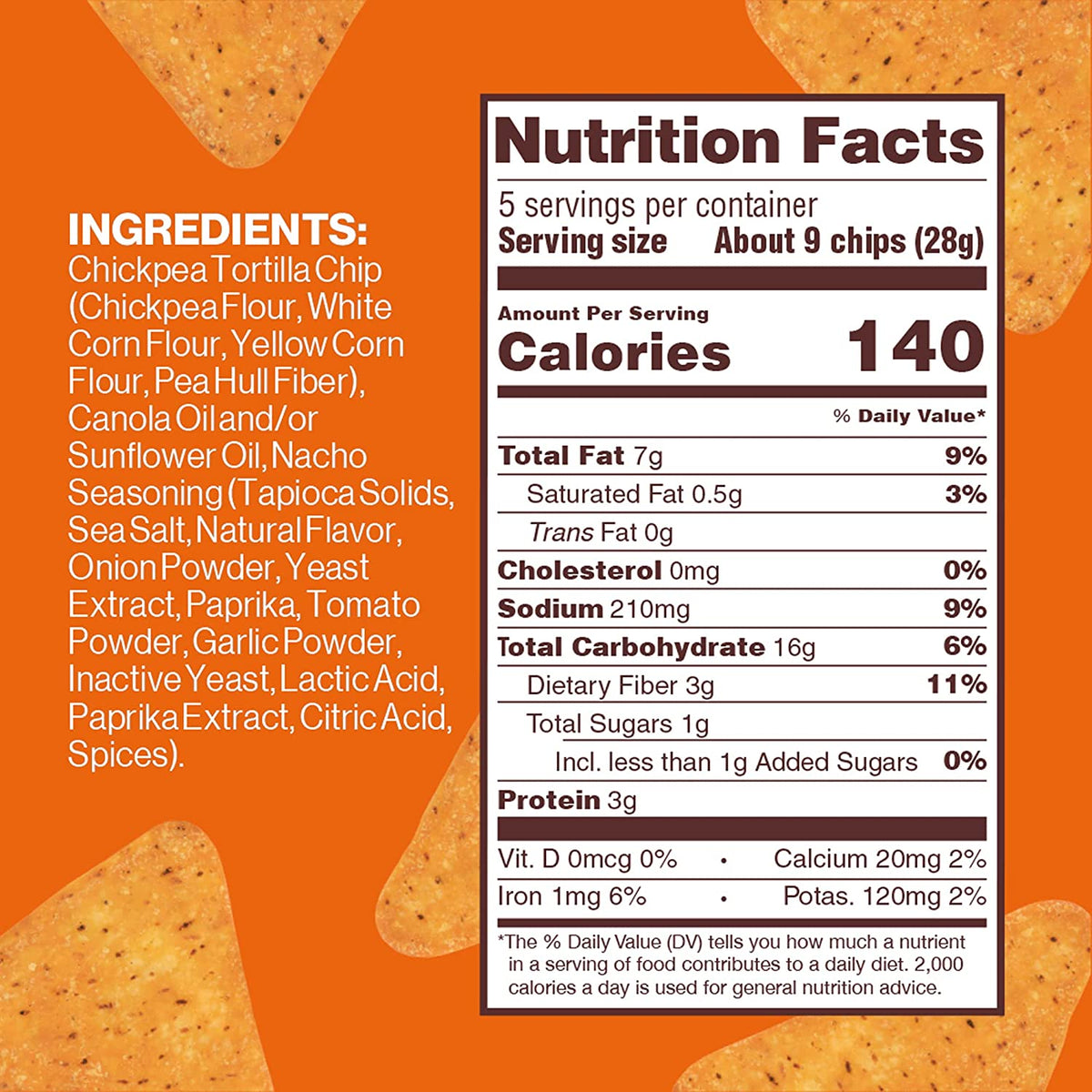 HIPPEAS Chickpea Tortilla Chips Nacho Vibes (1oz) Snackever