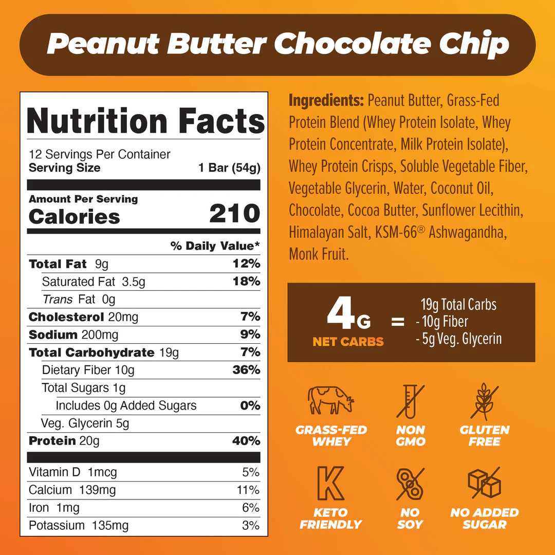 Atlas | PB & Chocolate Chip Keto No Gluten Dairy Free (1.9 oz)