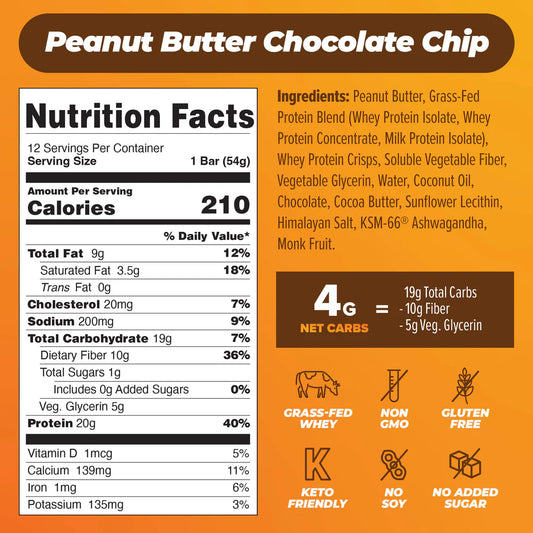 Atlas | PB & Chocolate Chip Keto No Gluten Dairy Free (1.9 oz)