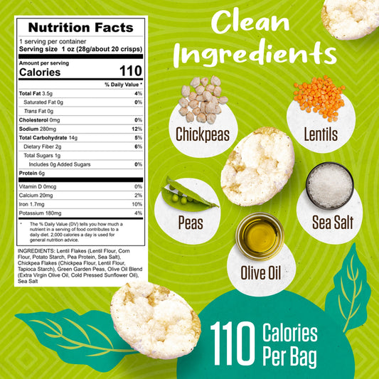 PeaKaPop | Veggie Crisps Sea Salt 1oz | Gluten-Free Vegan