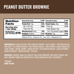 Kate's Real Food Peanut Butter Brownie  Protein Bar