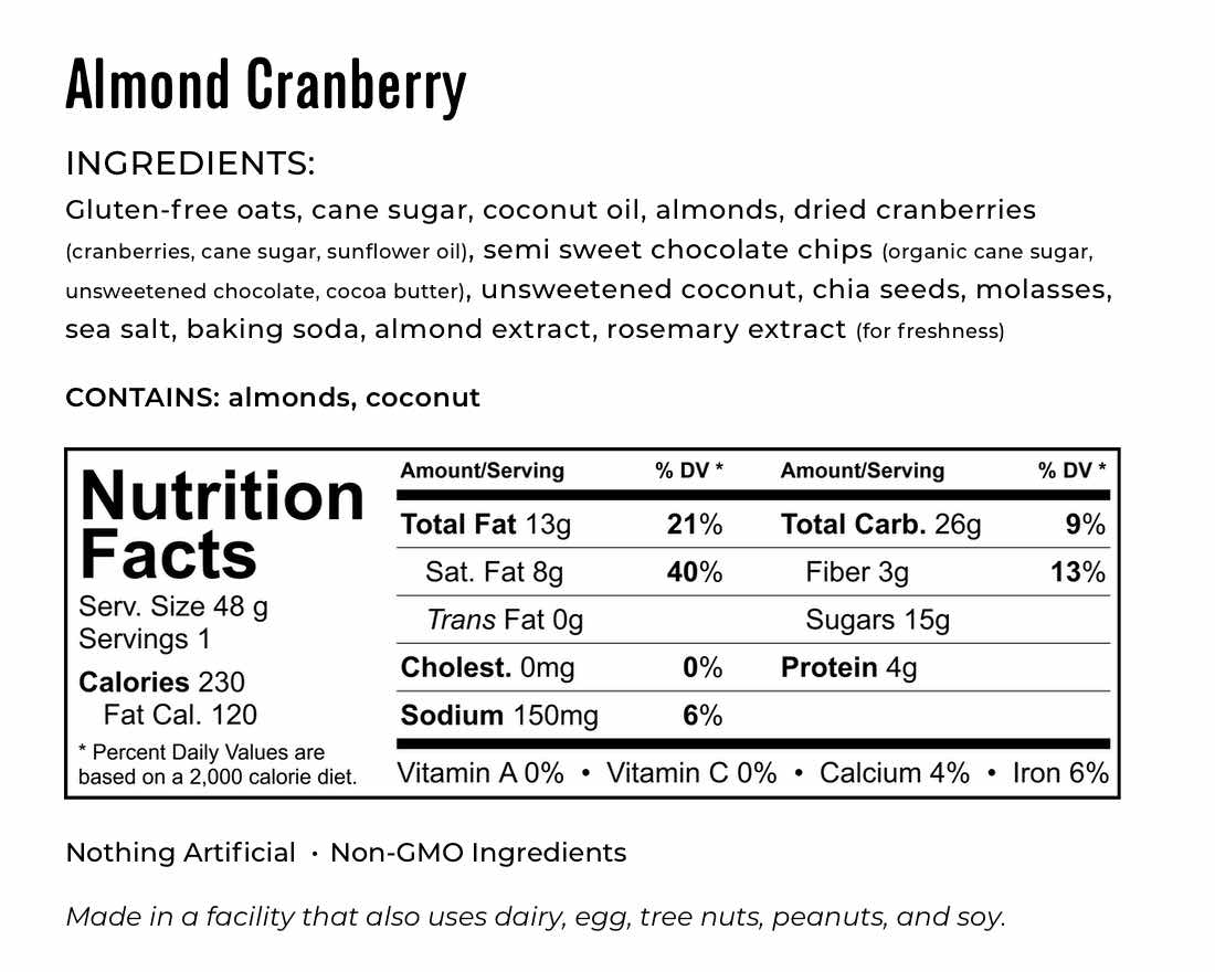 KAKOOKIES | Almond Cranberry 1.69oz