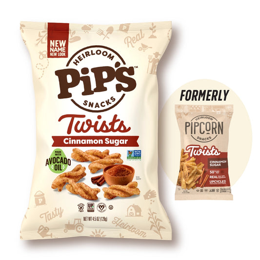 Heirloom Pip's Snacks Twists Cinnamon Sugar