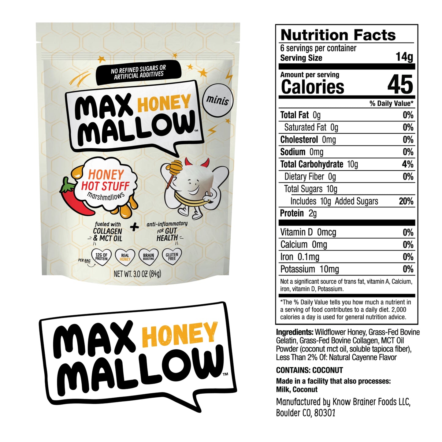 Max Mallow Honey | Honey Hot Stuff Mini Marshmallows Gluten-Free