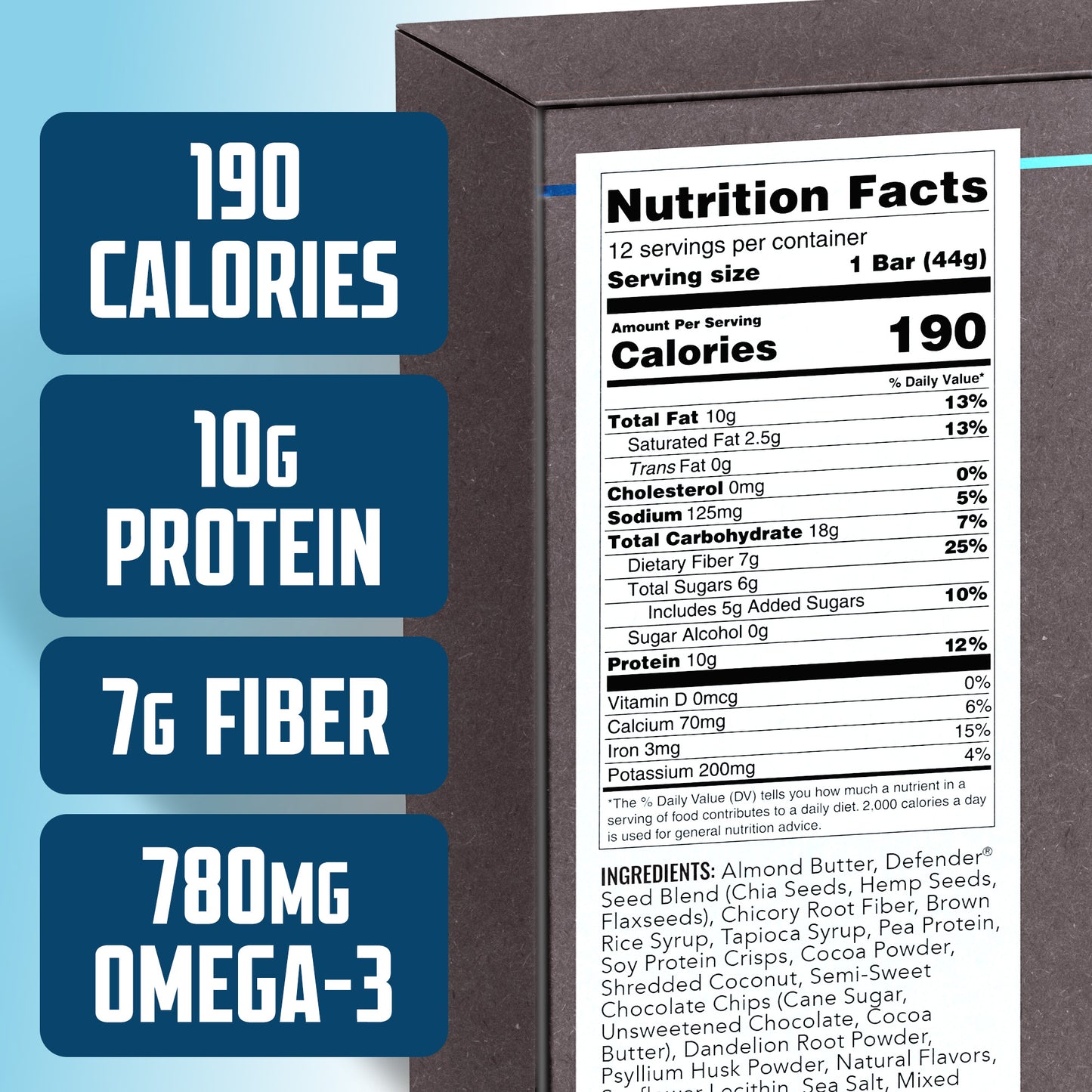 DEFENDER: Coconut Almond Chocolate Chip Bar 1.55oz