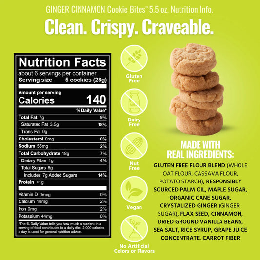 Every Body Eat Ginger Cinnamon Cookie Bites 5.5oz