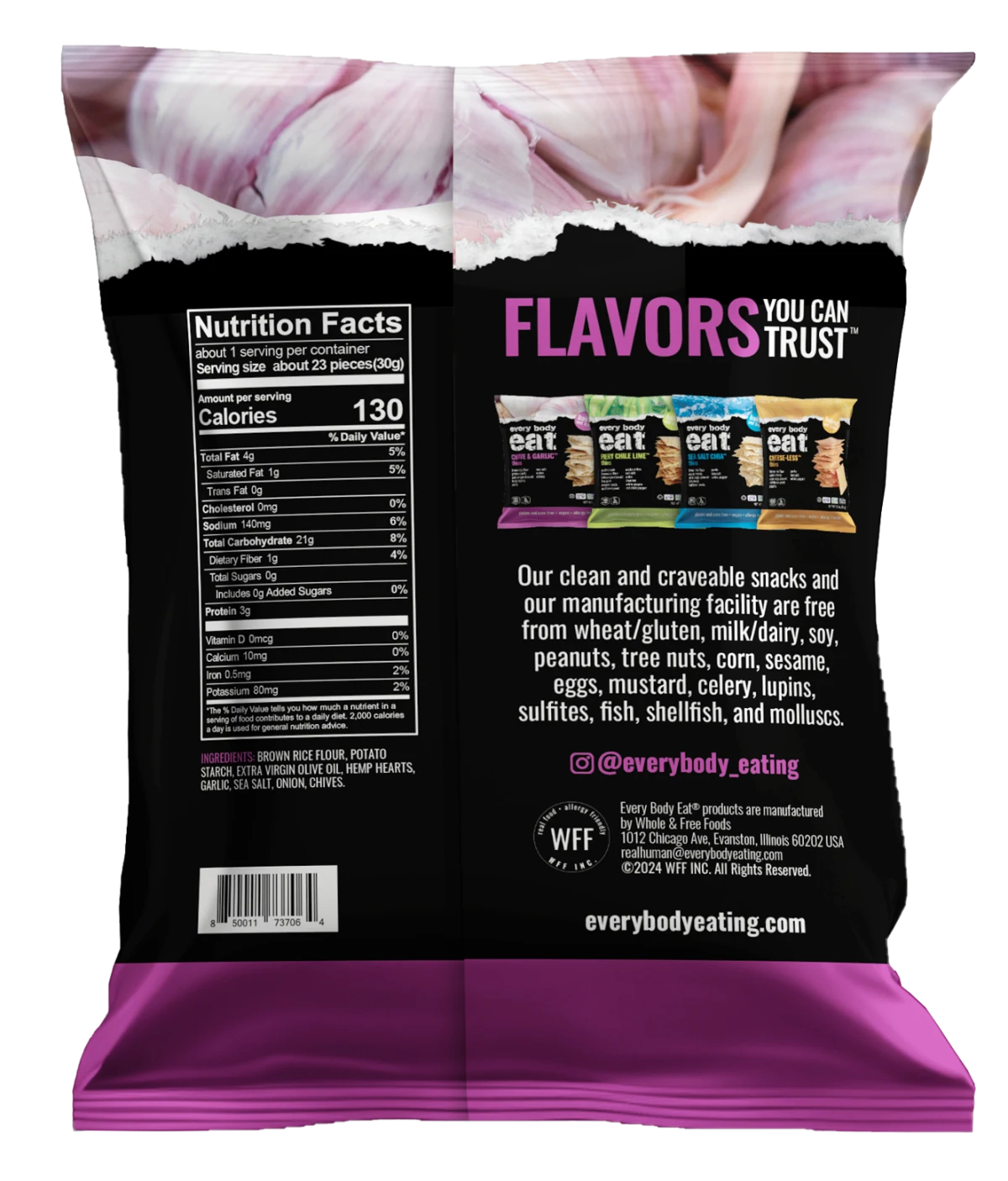 Every Body Eat Chive & Garlic Thins 1.1oz