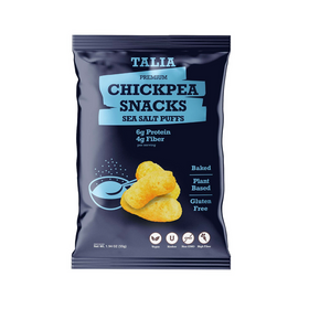 Talia Snacks | Chickpea Sea Salt Puffs Vegan Gluten-Free | 1.94oz