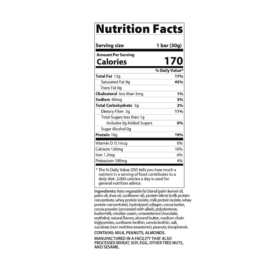 Genius Gourmet | Keto Bar Chocolate Dream Gluten Free Protein Bar (1.06 oz)