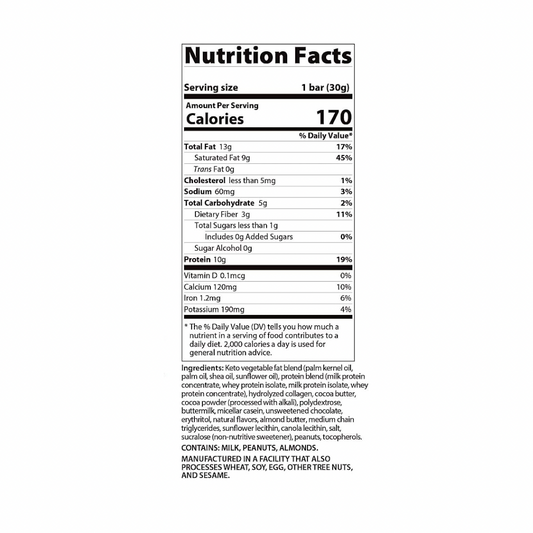 Genius Gourmet | Keto Bar Chocolate Dream Gluten Free Protein Bar (1.06 oz)