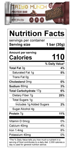 Taiyo Munch | Chocolate Protein Bar