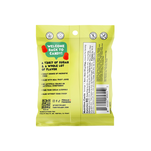 TiDBiTS Sour Watermelon Gummies | Low Sugar 1.8oz