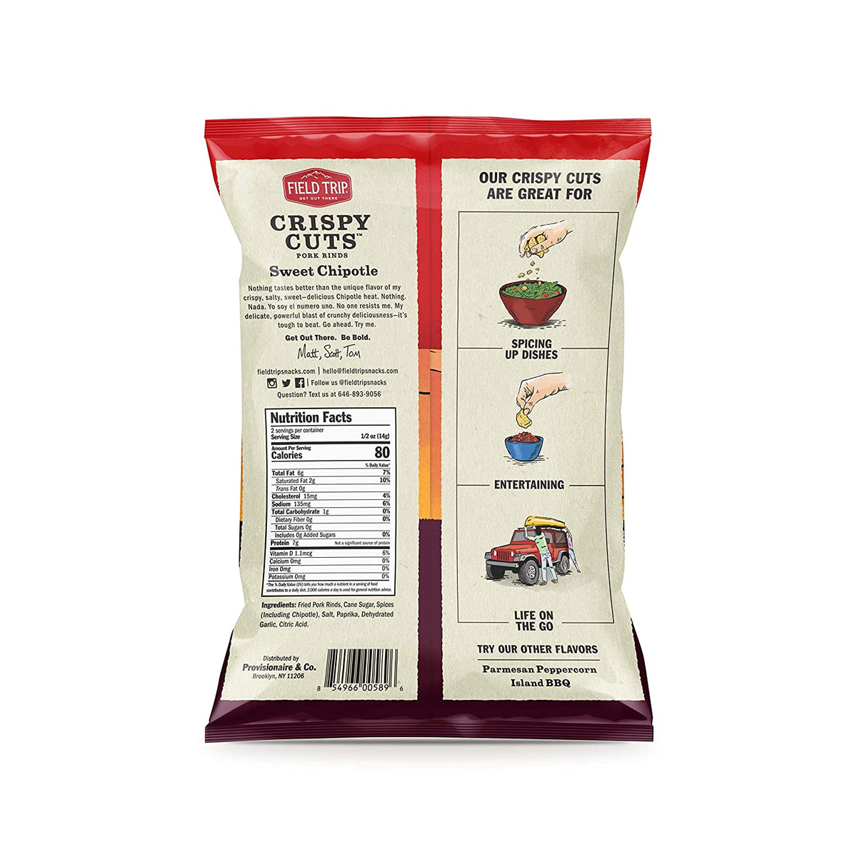 Field Trip Sweet Chipotle Pork Rinds Gluten Free, Paleo, Keto Friend