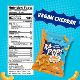 Ka Pop | Cheddar Puffs 4 oz Vegan Family Size