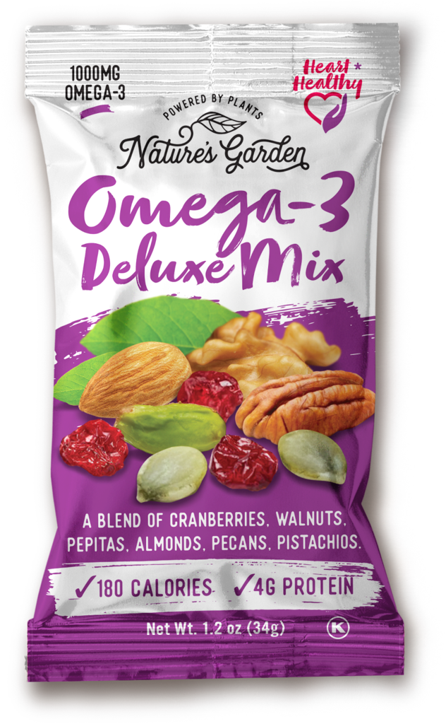 Nature's Garden Omega 3 Deluxe Mix 1.2 oz Vegan – Snackever