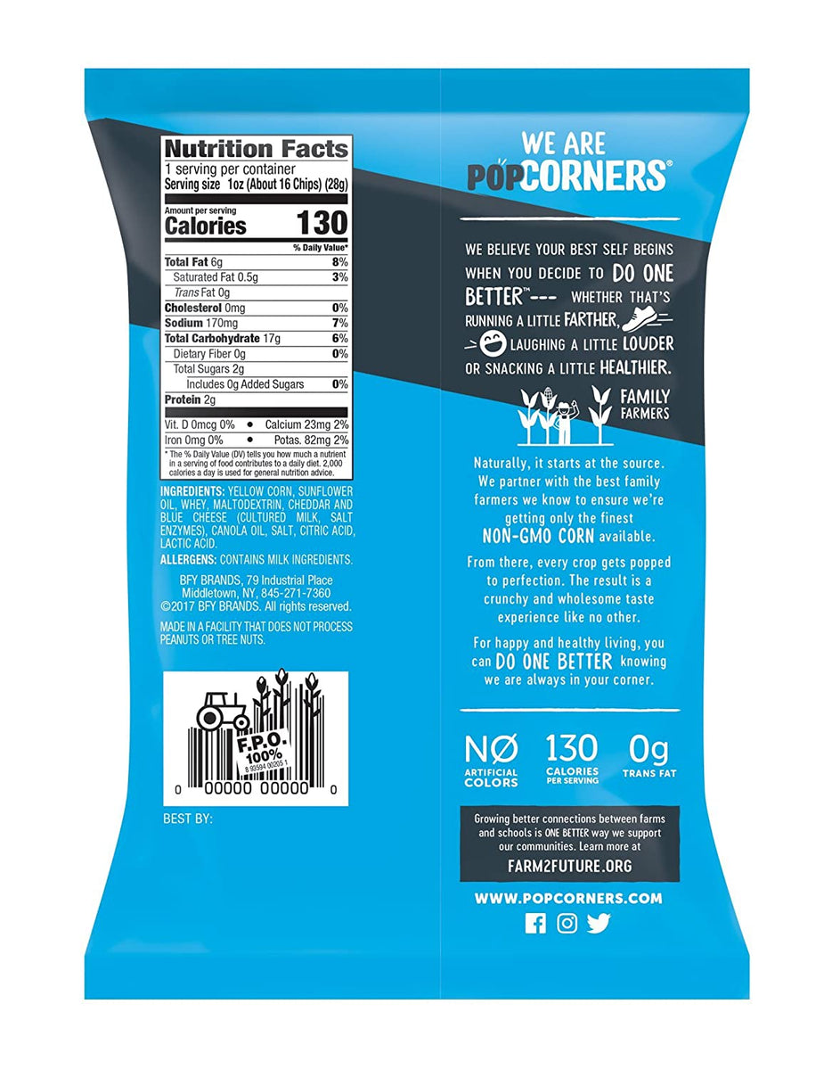 Popcorners White Cheddar Cheese 1 oz Gluten Free Snackever
