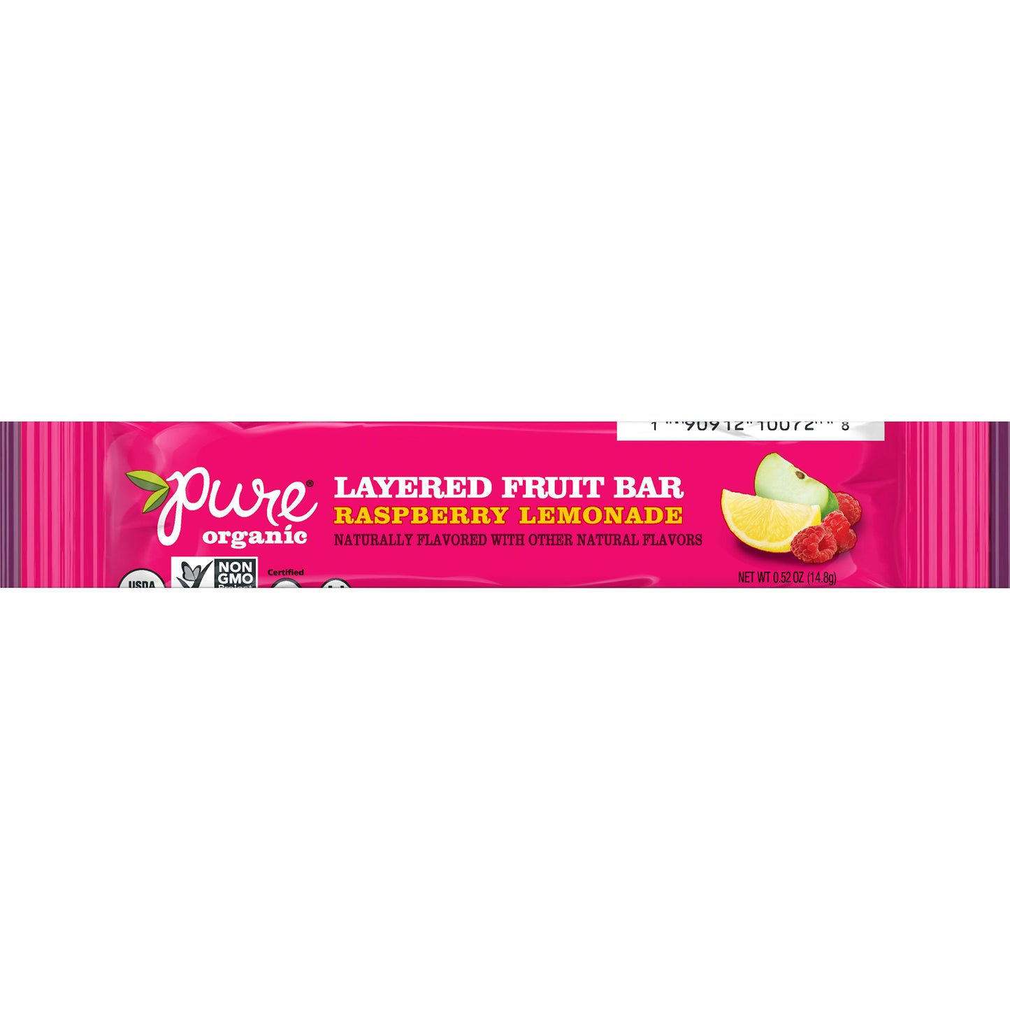 Pure Organic Layered Fruit Bar Raspberry & Lemonade (Single Bar)