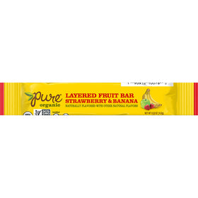 Pure Organic Layered Fruit Bar Strawberry & Banana (Single Bar)