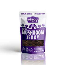 VEGKY | Vegan Shiitake Smokey BBQ Mushroom Jerky | 2.46 oz NON GMO