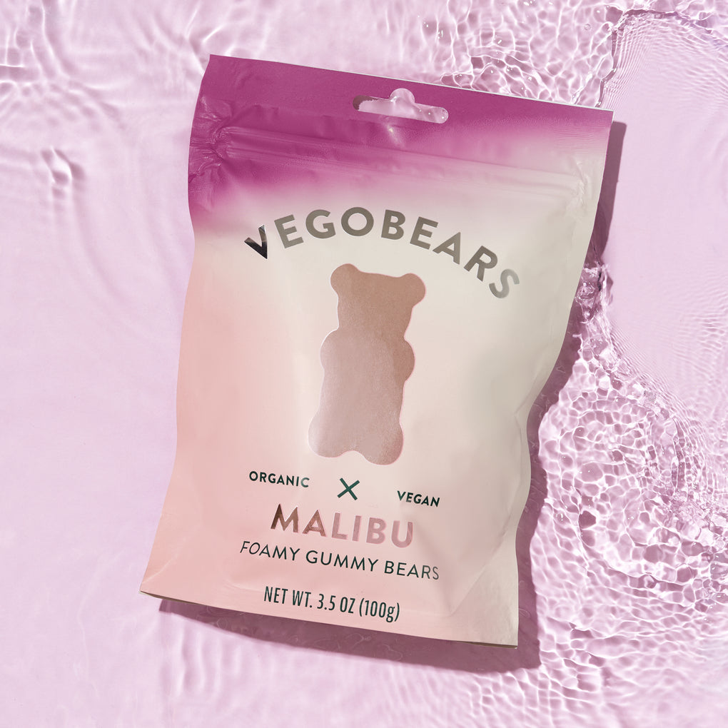 VegoBears Malibu Vegan Gummy Bears – Foamy Organic 4oz – Snackever