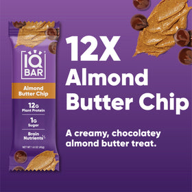 IQBAR Brain and Body Keto Protein Bar - Almond Butter Chip 1.6 oz