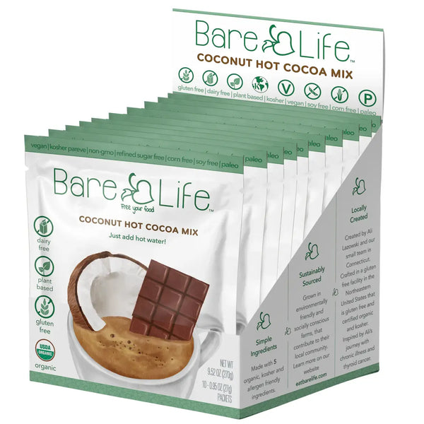 Bare Life | Dairy-Free & Vegan Coconut Hot Cocoa | 10 Pack