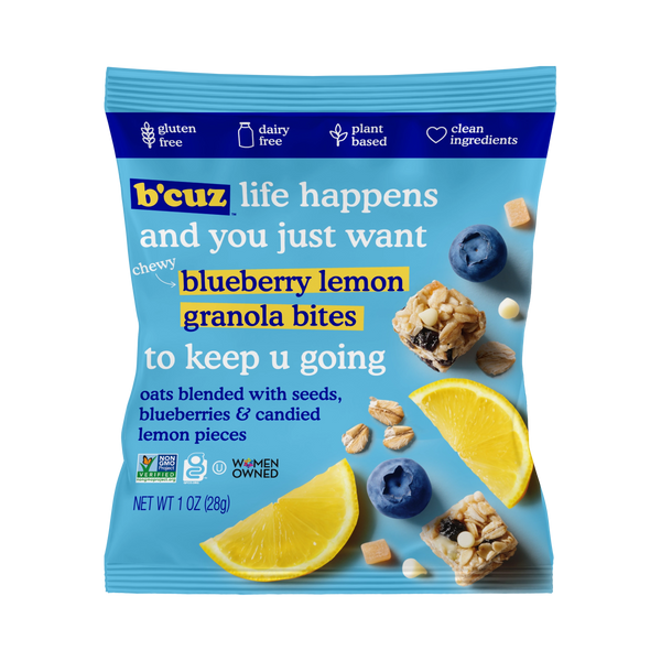 Bcuz Granola Bites Blueberry Lemon Gluten Free Snack (1 oz)