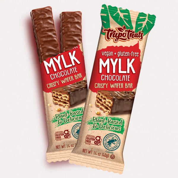 Mylk Chocolate Bar | Chocolate Crispy Wafer Bar | Vegan Gluten-Free Plant-Based 1.6oz