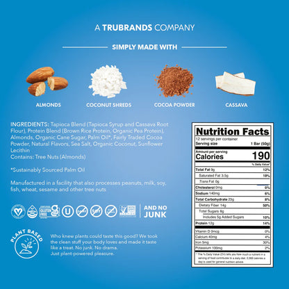 TRUWOMEN TRUBAR Cocoa for Coconuts Plant Fueled Protein Bar (1.76 oz)