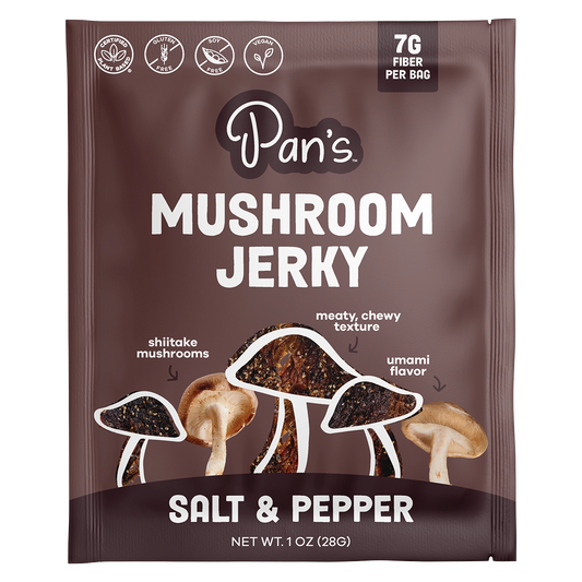 Pan's Mushroom Jerky - Salt & Pepper Vegan 1oz