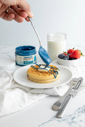 Elavi | Blue Vanilla Cashew Butter with Spirulina | 10oz Vegan Non-Gmo