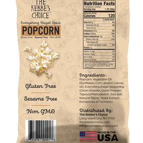 The Rebbe's Choice | Everything Bagel Spice Popcorn | Gluten Free 1oz