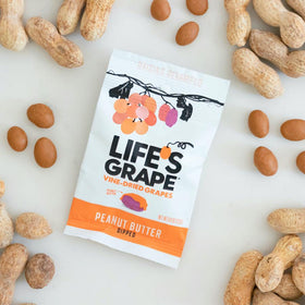 Life's Grape | Peanut Butter Vine-Dried Grapes | Gluten-Free Vegan 0.8 oz