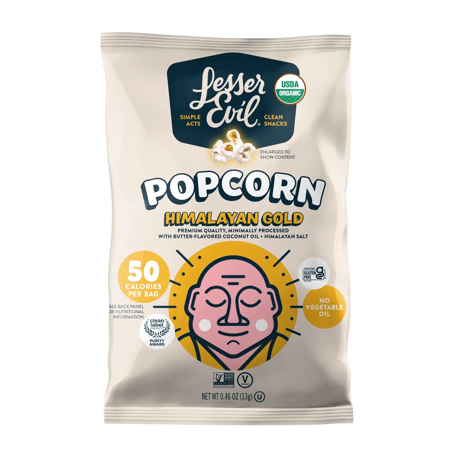 Lesser Evil | Himalayan Gold Popcorn | Organic Gluten-Free 0.46oz