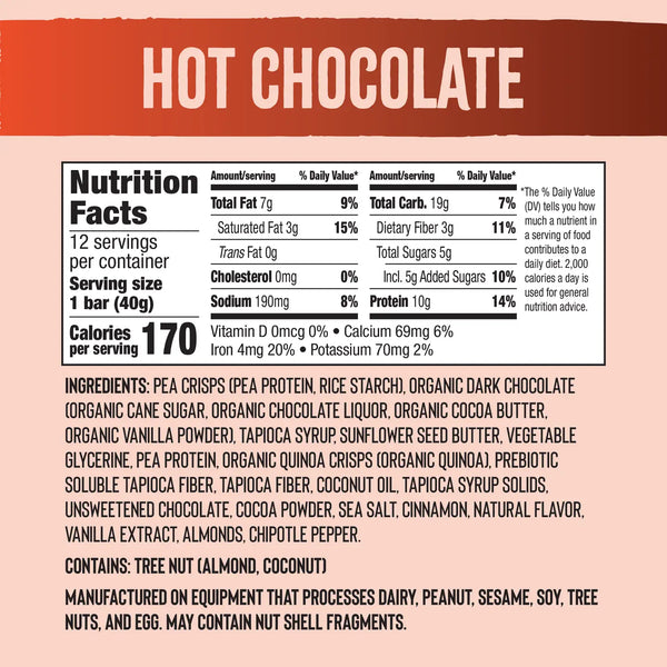 Mezcla | Mexican Hot Chocolate | Vegan Plant Protein Bar - 1.40 oz