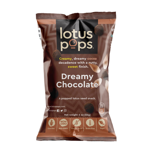 Lotus Pops Dreamy Chocolate Popped Lotus Seeds Vegan