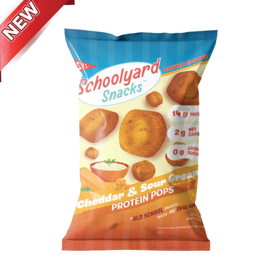 Schoolyard Snacks | Cheddar & Sour Cream Protein Pops