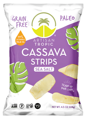 Artisan Tropic | Grain-Free Gluten-Free Paleo Cassava Sea Salt Strips (4.5 oz)