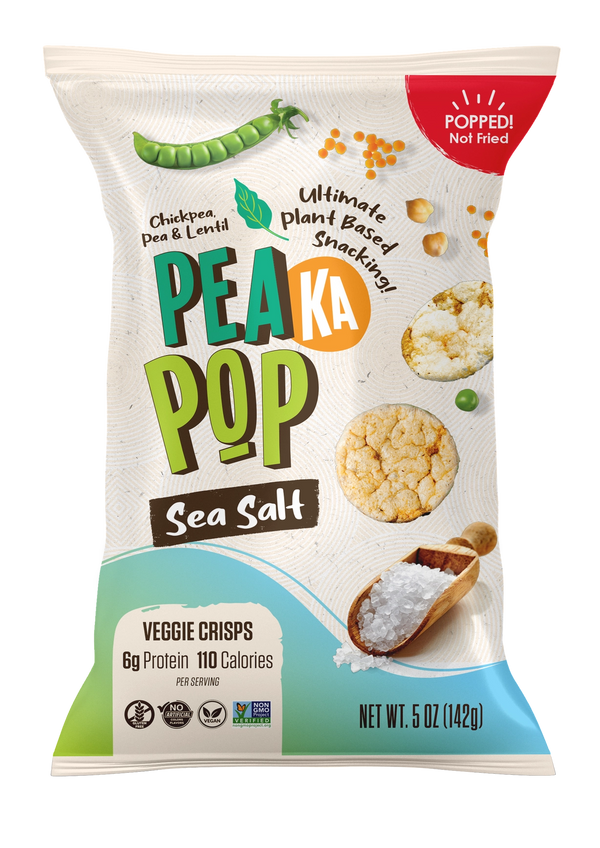 PeaKaPop | Veggie Crisps Sea Salt 5oz | Gluten-Free Vegan