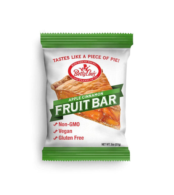 Betty Lou's Inc | Apple Cinnamon Fruit Bar | Gluten-Free Vegan 2oz