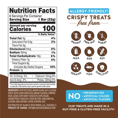Blake's Seed Based Chocolate Chip Crispy Treat (0.78oz)