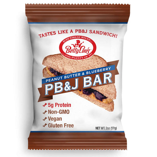 Betty Lou's Inc | PB&J Blueberry Bar | Gluten-Free Vegan 2oz