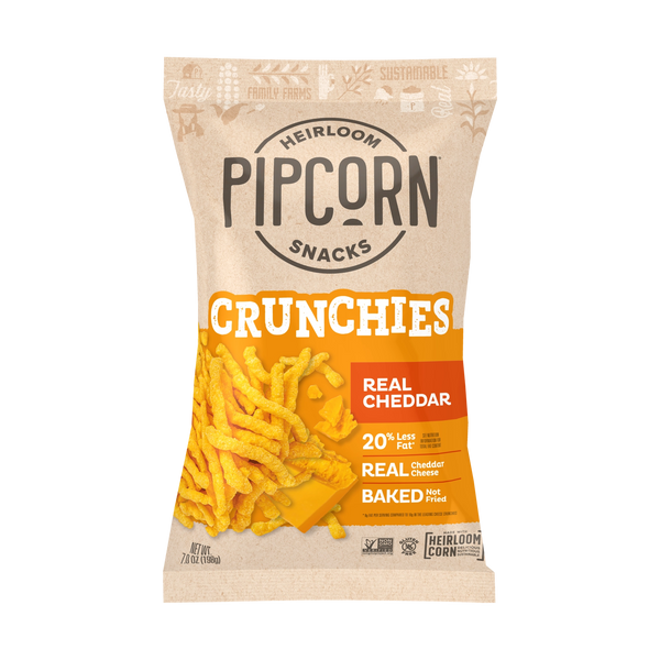 Pipcorn Crunchies Real Cheddar (7 oz)