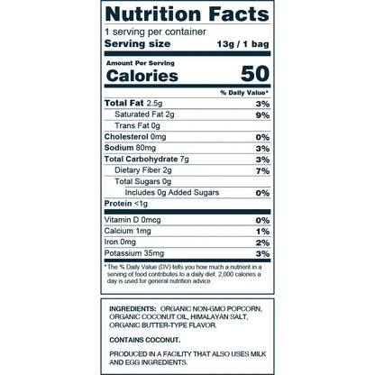 Lesser Evil | Himalayan Pink Salt Popcorn | Organic Gluten-Free 0.46oz