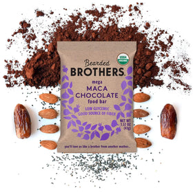 Bearded Brothers | Mega Maca Chocolate | 1.52oz Bar Organic Vegan Gluten-Free