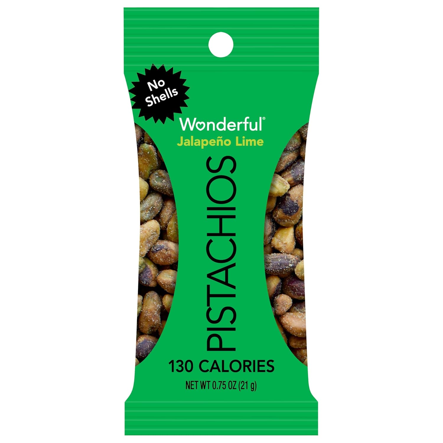 Wonderful No Shell Pistachios Jalapeño Lime 0.75 oz – Snackever